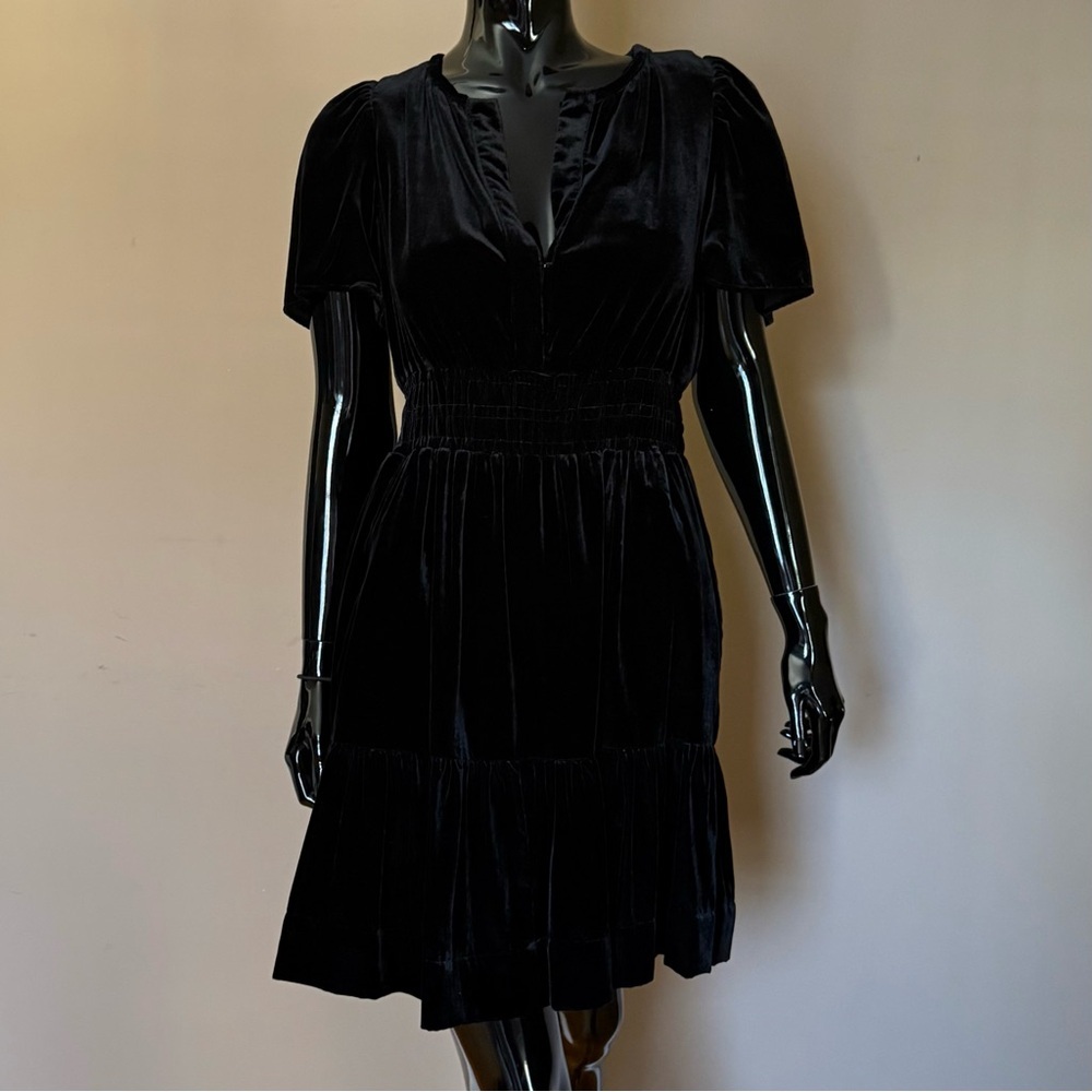 Maeve by Anthropologie Somerset Mini Black Velvet Dress. NWOT. - Picture 2 of 6
